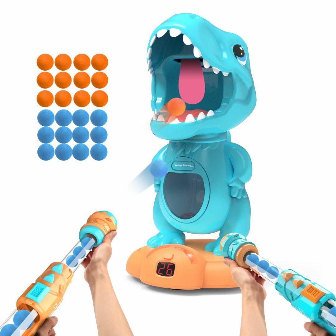【色: 青】EagleStone おもちゃ 的あて シューティングゲーム 恐竜