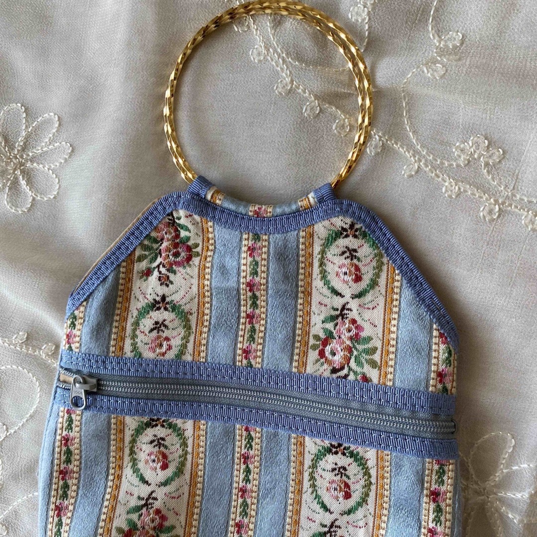 vintageヴィンテージレトロ古着ゴブラン刺繍風バッグ