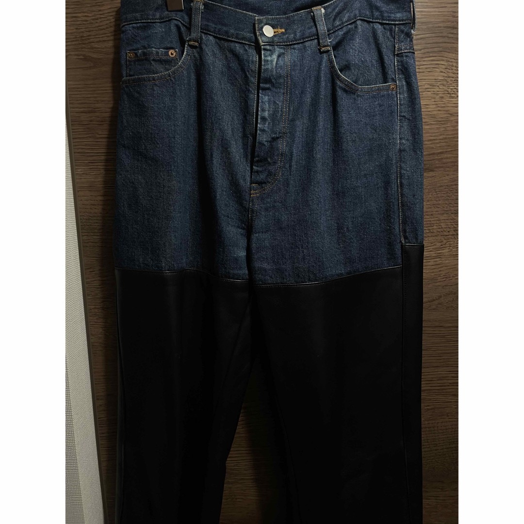 stein Leather Combination Denim Jeans