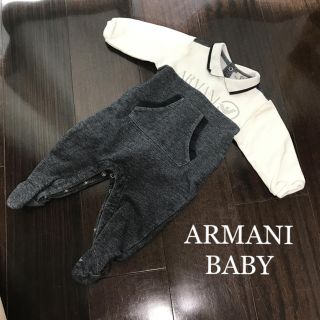 アルマーニ ジュニア(ARMANI JUNIOR)のアルマーニベビー⭐️男の子ロンパース 6M (ロンパース)