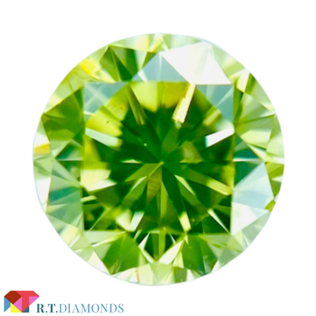 FANCY INTENSE YELLOW GREEN 0.209ct RD レディースのアクセサリー(その他)の商品写真