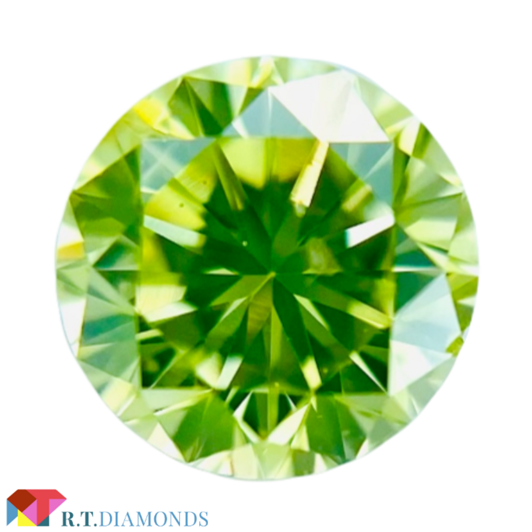 その他 FANCY INTENSE YELLOW GREEN 0.209ct RD