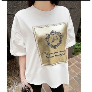 レディー(Rady)のrady  ホワイト　ゴールド　フレームrady Tシャツ　(Tシャツ(半袖/袖なし))