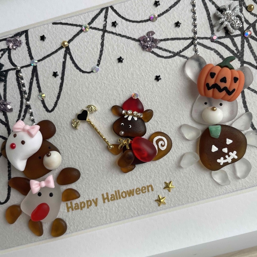 シーグラスアート☆Happy  Halloween☆