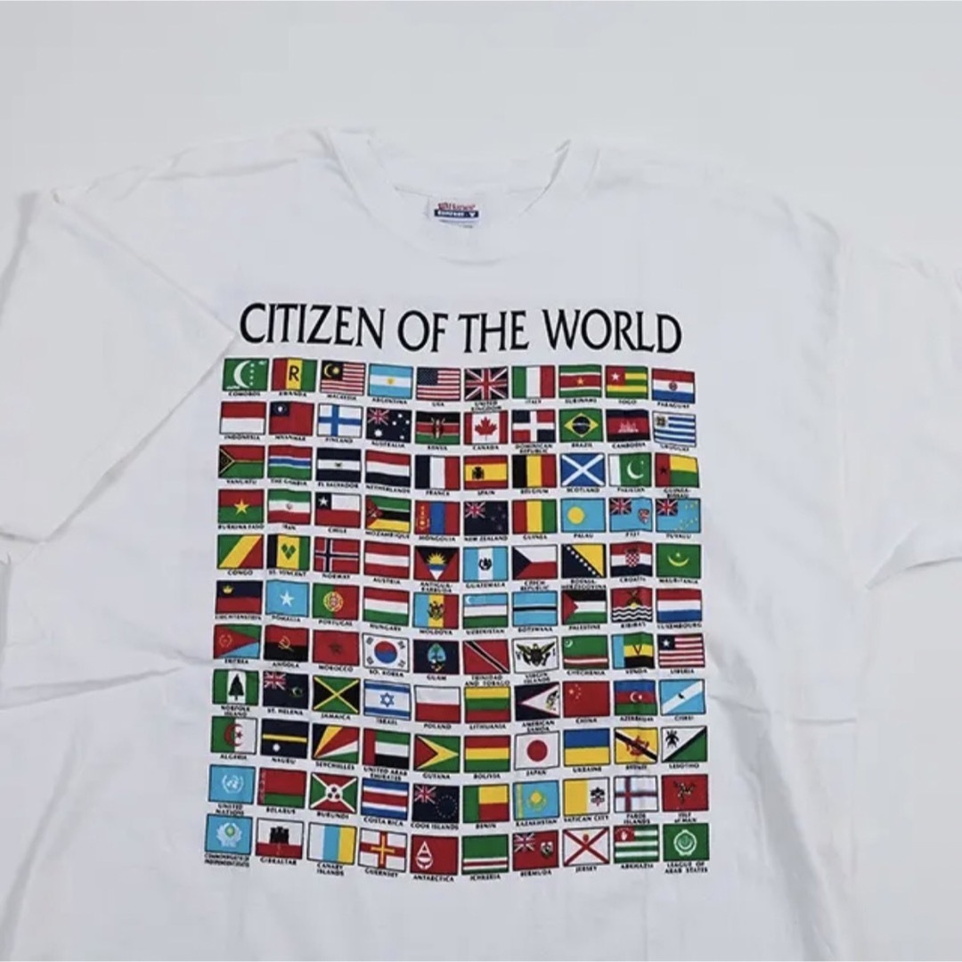 Hanes - 在原みゆ紀 さん シティズンオブザワールド 国旗 Tシャツ