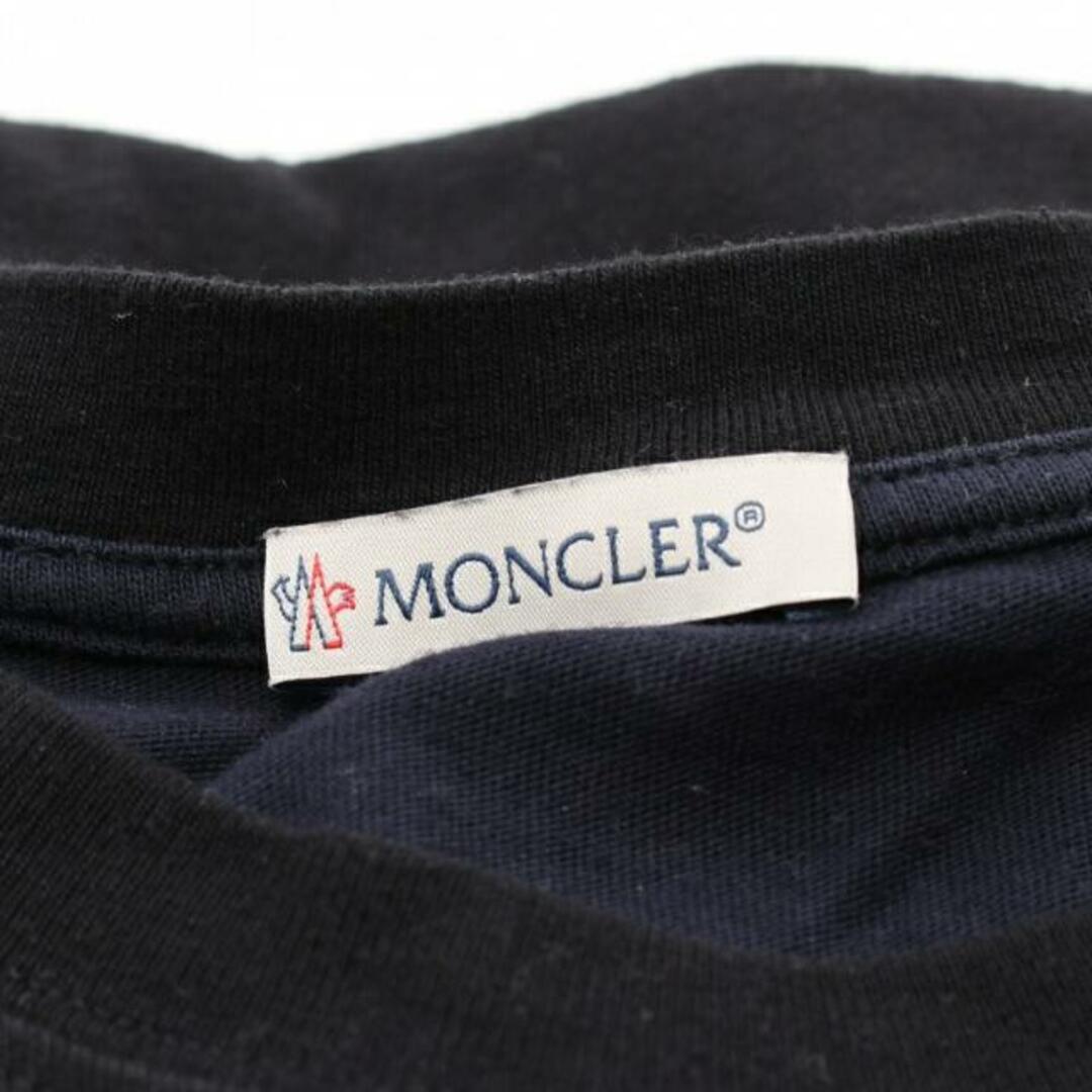 MONCLER(モンクレール)の ロングスリーブ Tシャツ ロゴ刺繍 ブラック ネイビー グレー バイカラー メンズのトップス(Tシャツ/カットソー(七分/長袖))の商品写真