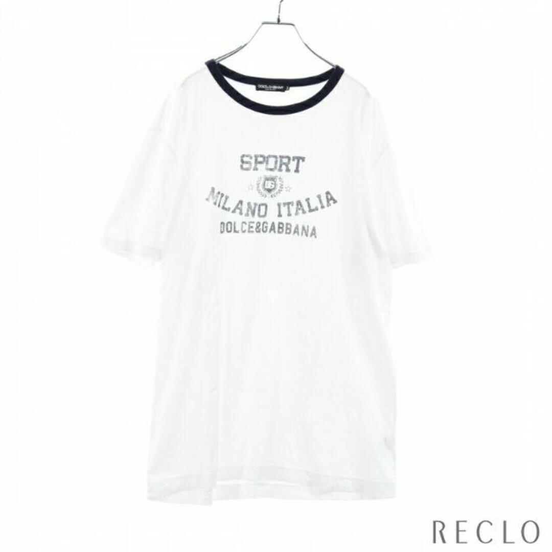 Tシャツ フロントロゴ ホワイト ネイビー