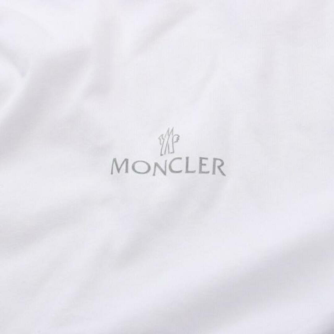 MONCLER(モンクレール)の ロングスリーブ Tシャツ ホワイト シルバー ロゴ 23SS メンズのトップス(Tシャツ/カットソー(七分/長袖))の商品写真