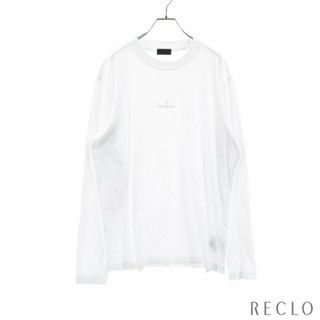 モンクレール(MONCLER)の ロングスリーブ Tシャツ ホワイト シルバー ロゴ 23SS(Tシャツ/カットソー(七分/長袖))