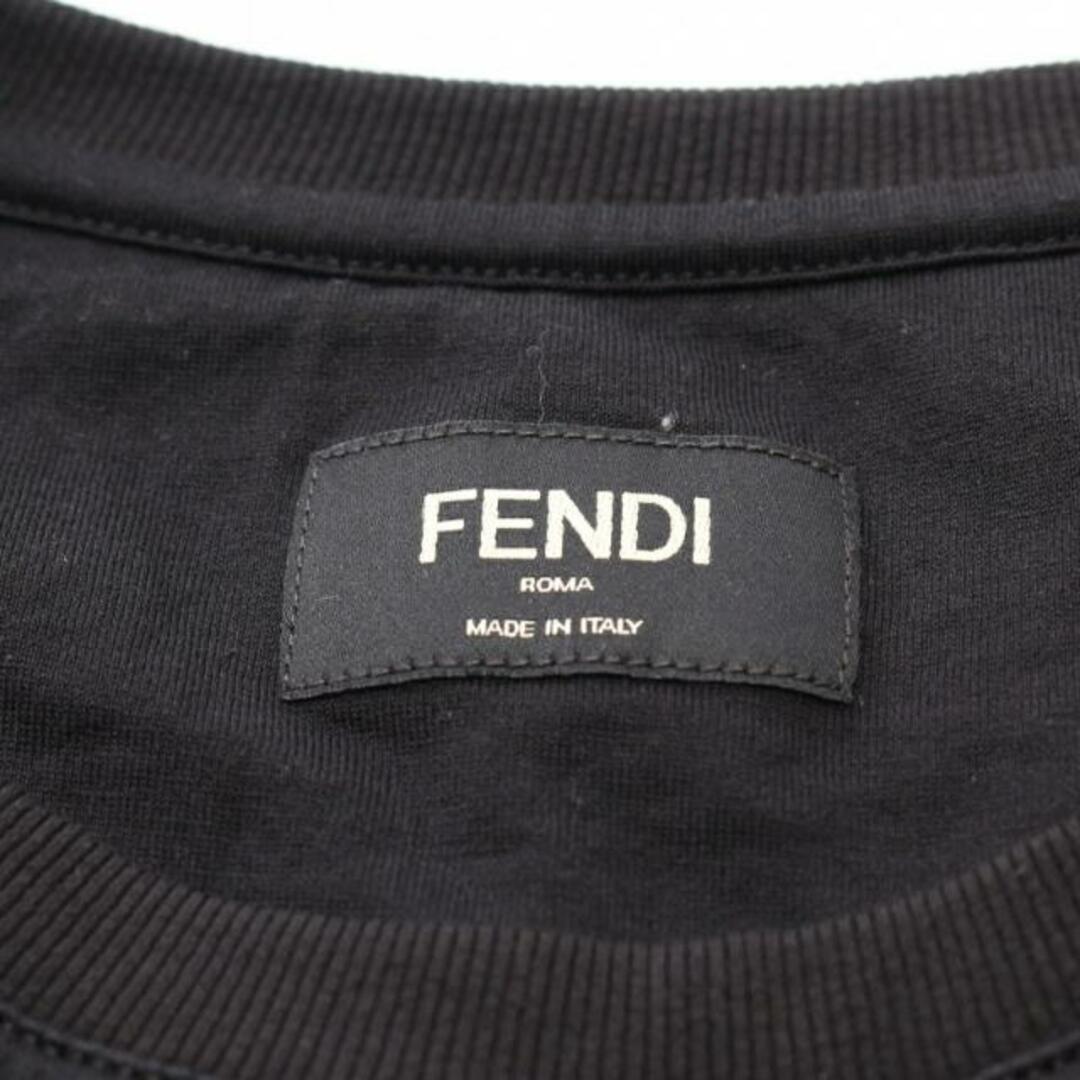 FENDI(フェンディ)のロゴ Tシャツ クルーネック ブラック イエロー メンズのトップス(Tシャツ/カットソー(半袖/袖なし))の商品写真