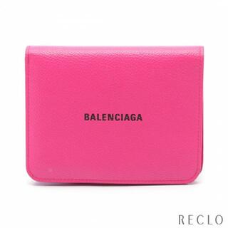 バレンシアガ(Balenciaga)のCASH キャッシュ 二つ折り財布 レザー ピンクパープル(財布)
