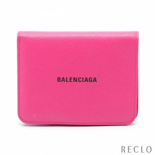 バレンシアガ(Balenciaga)のCASH キャッシュ 二つ折り財布 レザー ピンクパープル(財布)