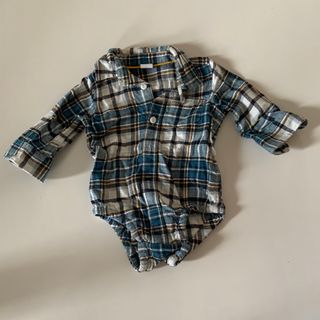 ベビーギャップ(babyGAP)のGAP チェックシャツロンパース(ロンパース)