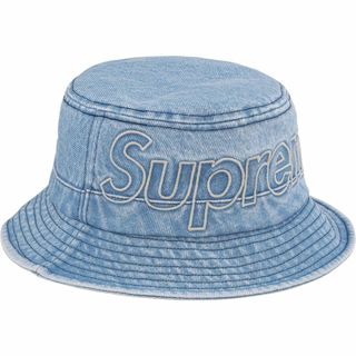 シュプリーム(Supreme)のS/M Supreme Outline Crusher Denim ハット 青(ハット)