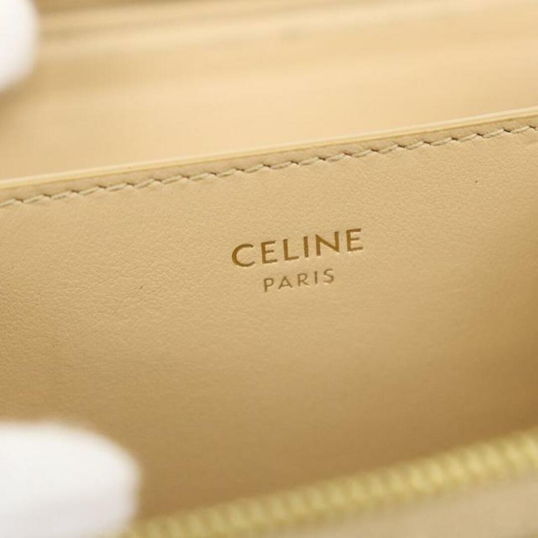 セリーヌ  小銭入れ ジップ コインケース Cチャーム  ベージュ レザー CELINE  | ブランド シンプル キルティング レディース ファッション 小物 ランクB 8