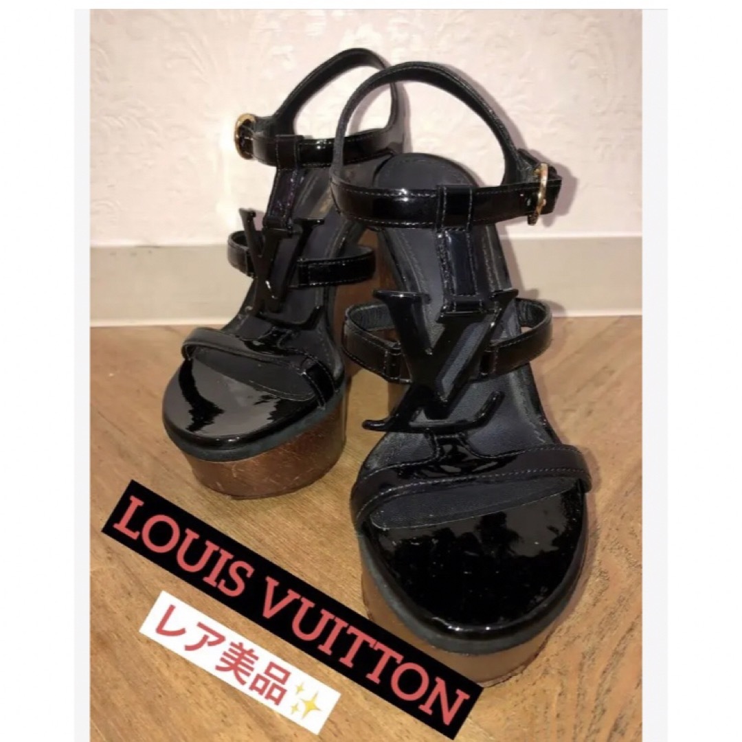 LOUIS VUITTON(ルイヴィトン)の大幅値下げ！LOUIS VUITTONエナメルサンダルお値下げご相談可 レディースの靴/シューズ(サンダル)の商品写真