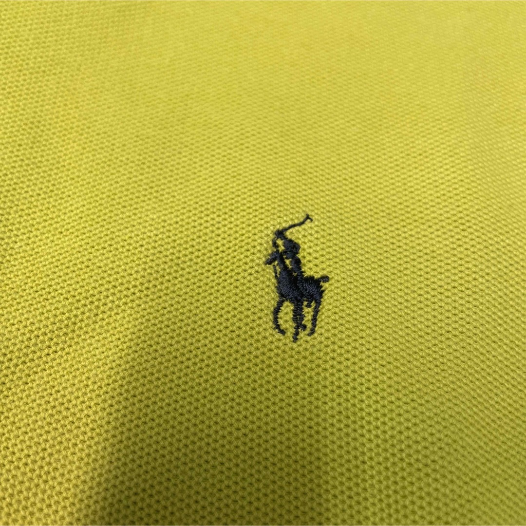 POLO RALPH LAUREN(ポロラルフローレン)のラルフローレン　長袖　ポロシャツ　ロゴ刺繍　ライムイエロー　M メンズのトップス(ポロシャツ)の商品写真