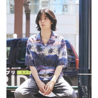 LAD MUSICIAN - PALMTREE SHORT SLEEVE OPEN COLLAR SHIRTの通販｜ラクマ