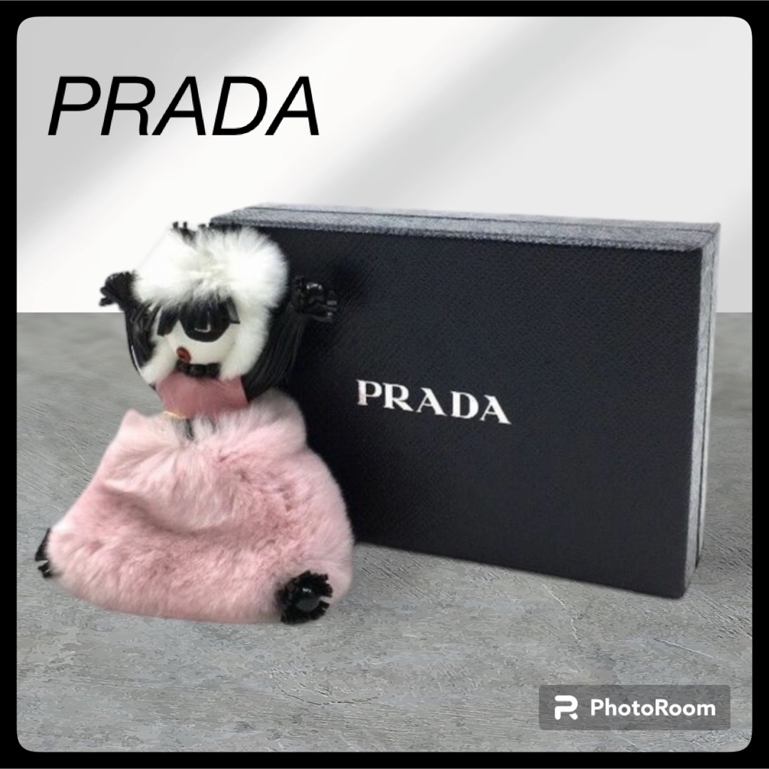 希少 PRADA キーホルダー ジャスミン F0028 ローズピンク プラダ