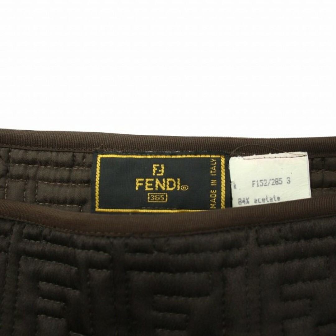 FENDI - フェンディ ズッカ柄 キルティング スカート ひざ丈 フレア 40