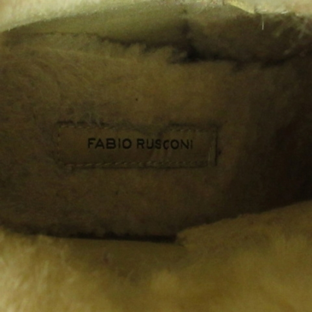ファビオルスコーニ ムートン ブーツ ショート インヒール スエード 茶 36