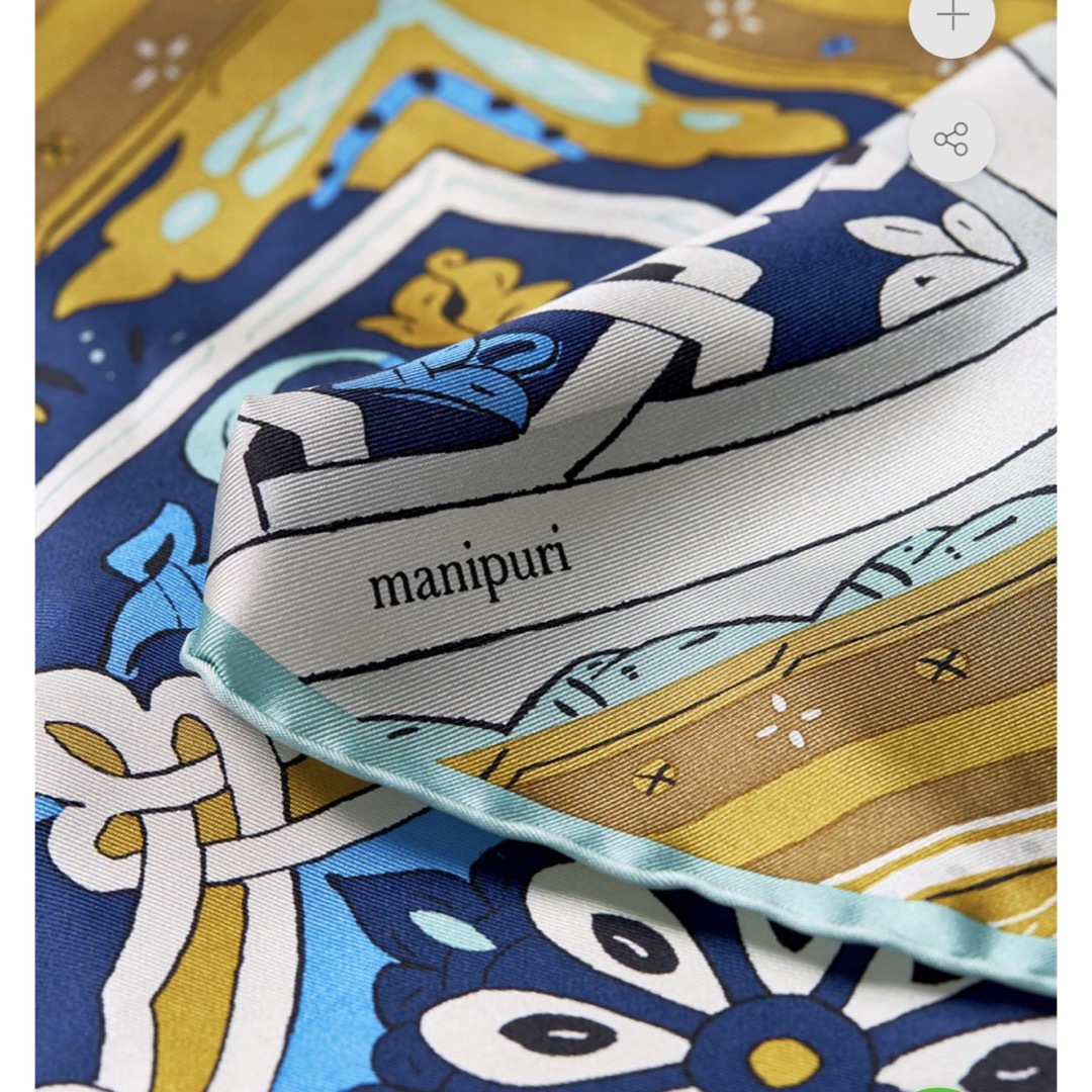 ★新品★manipuri　マニプリ　シルク１００％　スカーフ　モロッカン柄 3