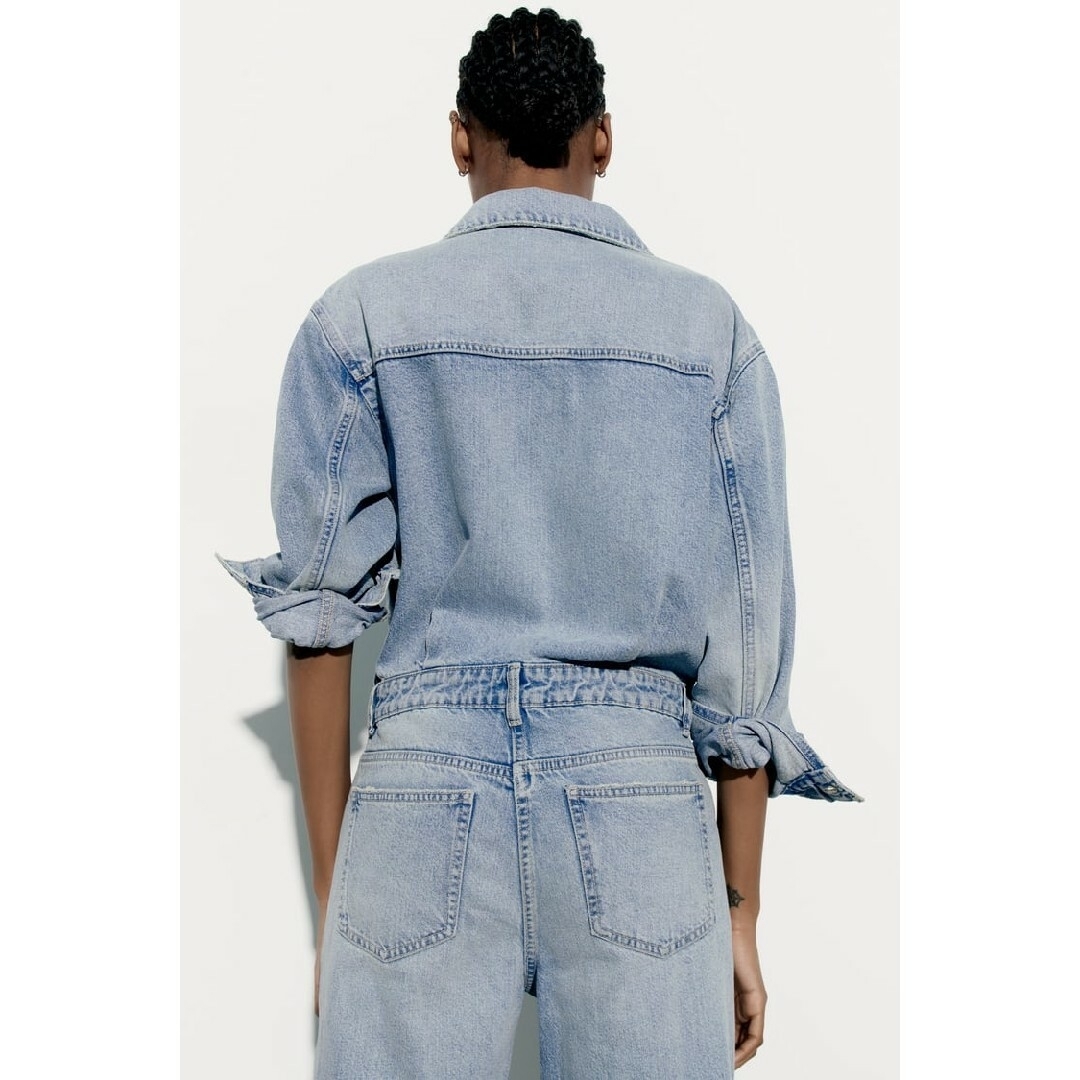 ZARA デニム TRF オーバーサイズ ジャンプスーツ Sサイズ ブルー ZARA デニム TRF オーバーサイズ ジャンプスーツ Sサイズ ブルー