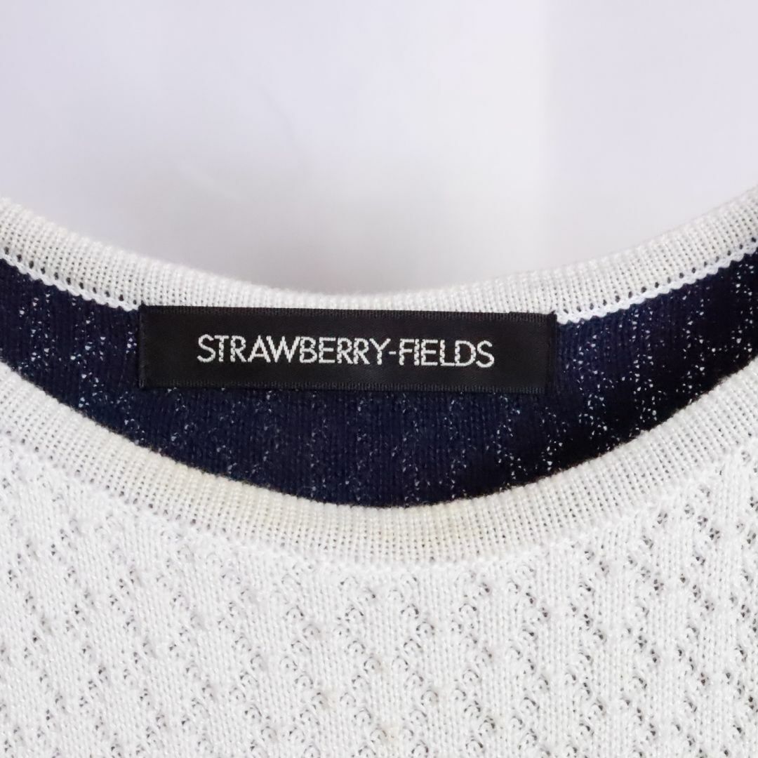 STRAWBERRY-FIELDS(ストロベリーフィールズ)のSTRAWBERRY-FIELDS　ワンピース　白　9号 ストロベリーフィールズ レディースのワンピース(ロングワンピース/マキシワンピース)の商品写真