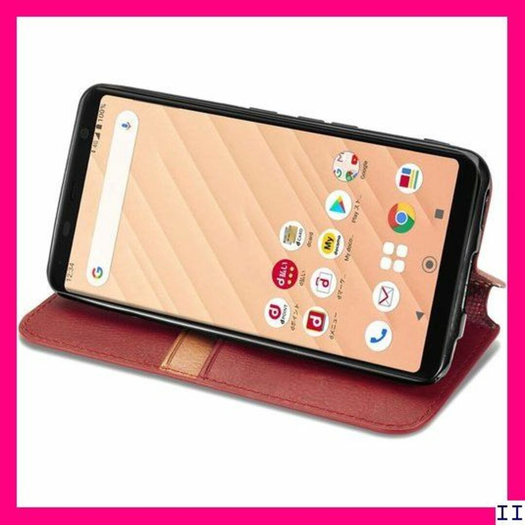 ２ Arrows Be4 F-41A ケース 手帳型 富士 ケース レッド 49 スマホ/家電/カメラのスマホアクセサリー(モバイルケース/カバー)の商品写真