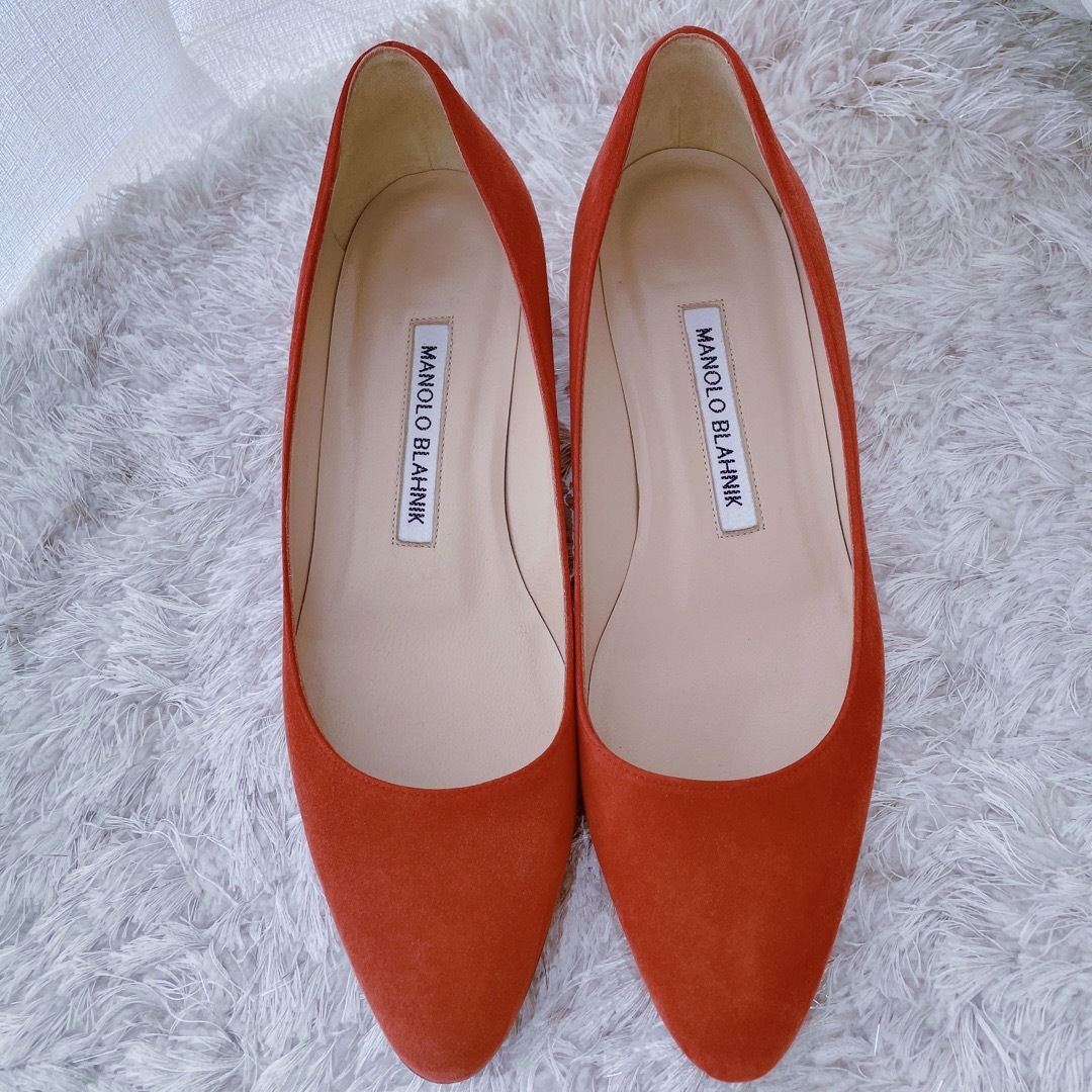 MANOLO BLAHNIK マノロブラニク リスト二ー フラット パンプス靴