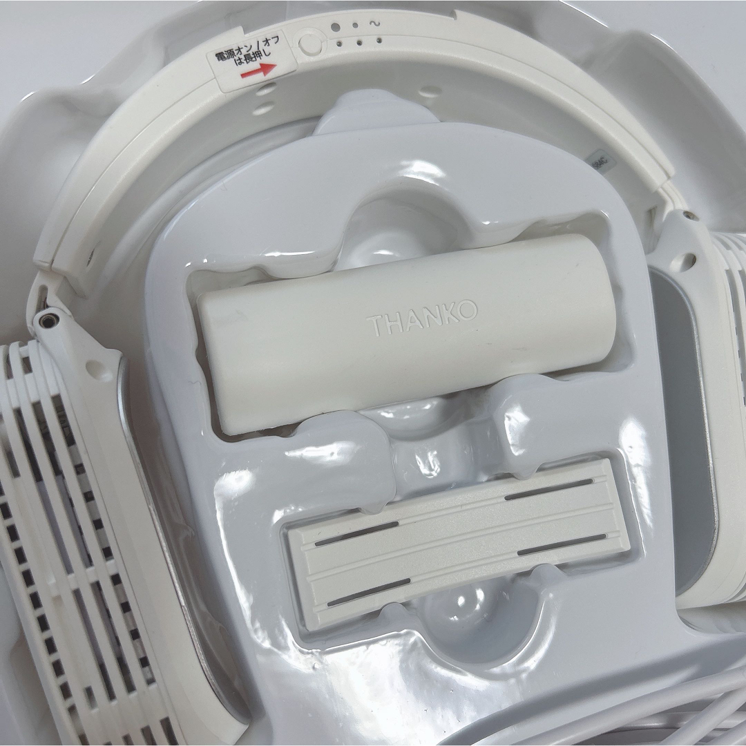 サンコー ネッククーラーEvo TK-NEMB3-WH専用充電池付 ホワイト×2