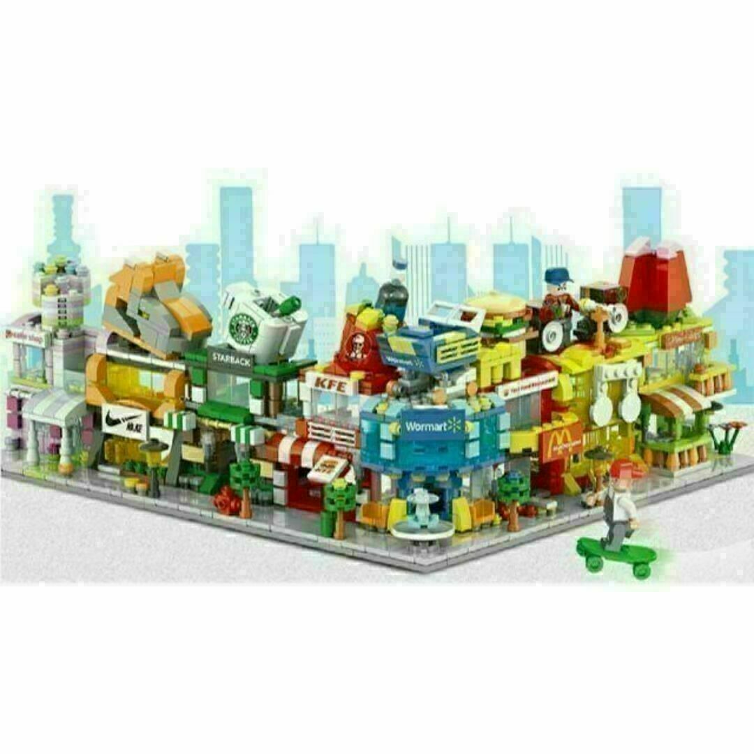 レゴ互換 ケーキ屋さん風ブロック ショッピングモール組み立て おもちゃ LEGO
