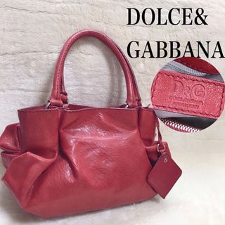 美品 DOLCE\u0026GABBANA オールレザー ハンドバッグ D\u0026G  鏡付き