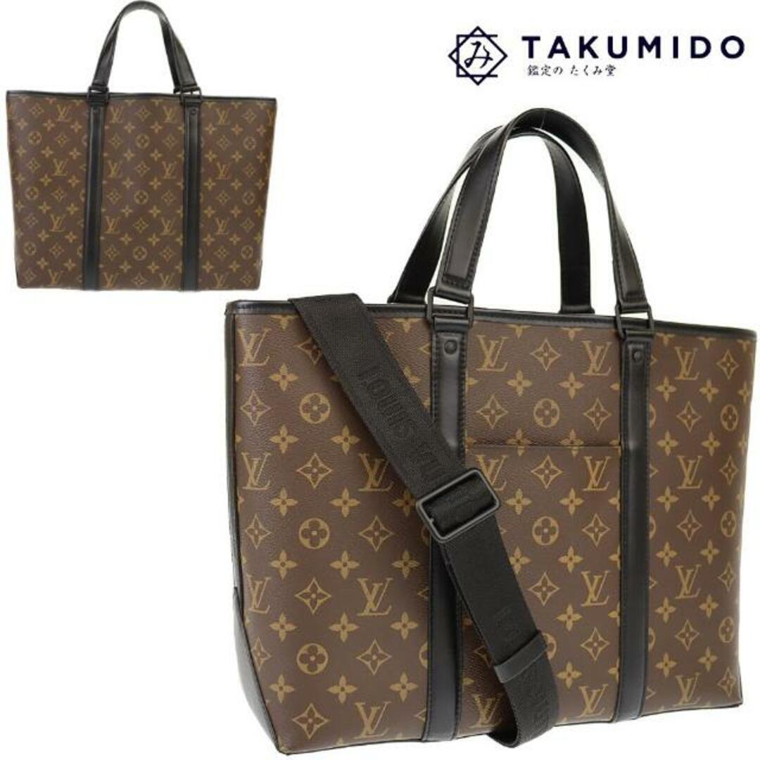 ルイヴィトン 2WAY トートバッグ ウィークエンド トートPM  M45734  モノグラム マカサー LOUIS VUITTON  ｜茶系 ハンドバッグ ショルダーバッグ 手提げ 肩掛け ビトン LV ビジネス 通勤 通学 ブランド Aランク