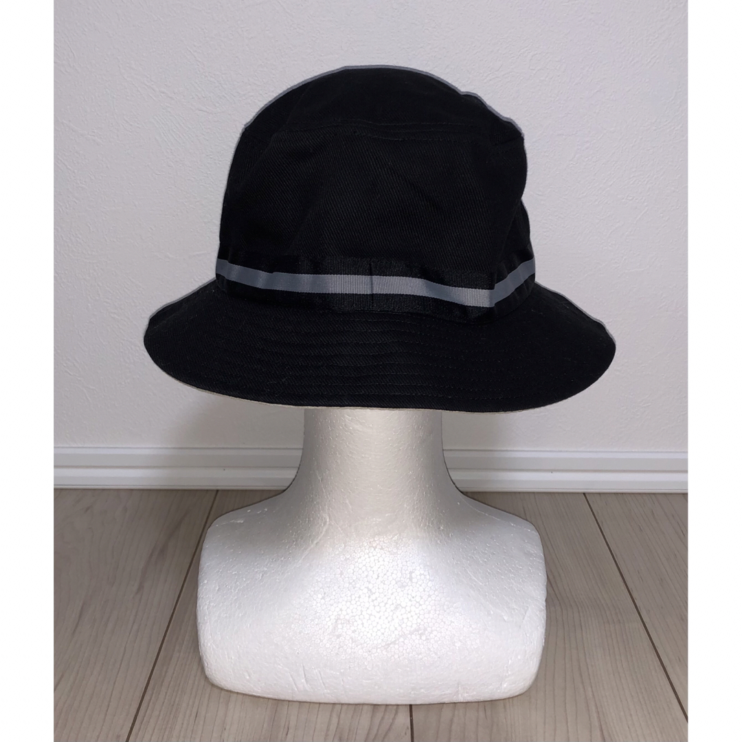 KANGOL(カンゴール)のXL 美品 KANGOL メトロハット バケットハット ストライプ 黒 ブラック メンズの帽子(ハット)の商品写真