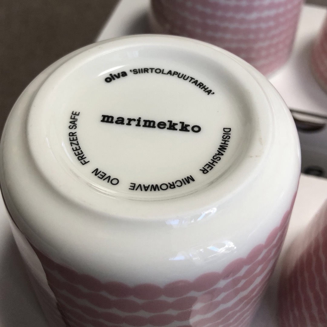 マリメッコ 【marimekko】ピンク・ドット柄マグ・蕎麦猪口・２個セット