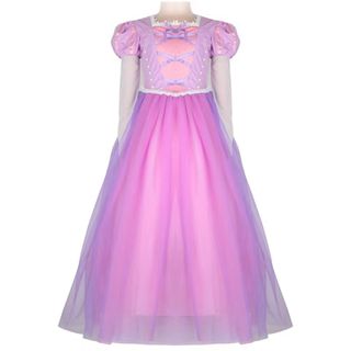 CR紫プリンセスドレス長袖コスプレドレスハロウィンドレス140サイズ(ドレス/フォーマル)