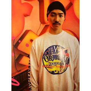 人気品！ TENDERLOIN 半袖 Tシャツ TEE VS ホワイト 白黄 MdouzoTシャツ