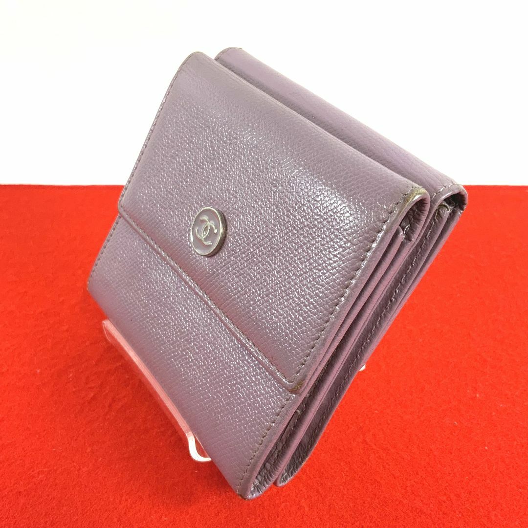 シャネル ココボタン Wホック財布 ラベンダー シャネル ココボタン Wホック財布 ラベンダー