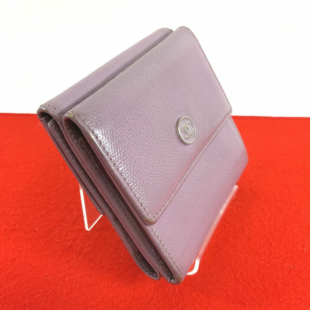 シャネル ココボタン Wホック財布 ラベンダー シャネル ココボタン Wホック財布 ラベンダー