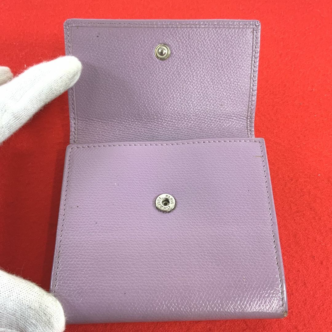 シャネル ココボタン Wホック財布 ラベンダー シャネル ココボタン Wホック財布 ラベンダー