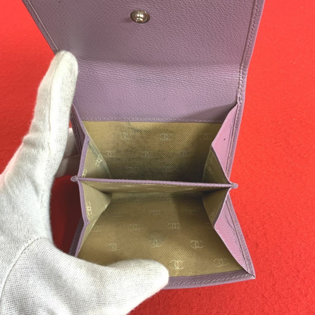シャネル ココボタン Wホック財布 ラベンダー シャネル ココボタン Wホック財布 ラベンダー