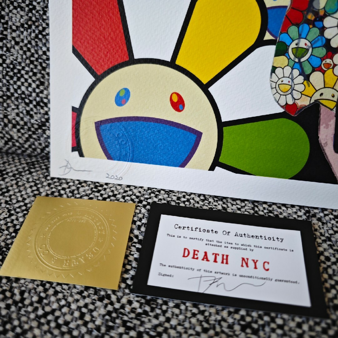 DEATH NYC　綾波レイ　エヴァ　村上隆　フラワー　カイカイキキ　版画 エンタメ/ホビーの美術品/アンティーク(版画)の商品写真