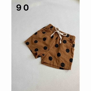 90    水玉のハーフパンツ　ショートパンツ　韓国子供服(パンツ/スパッツ)