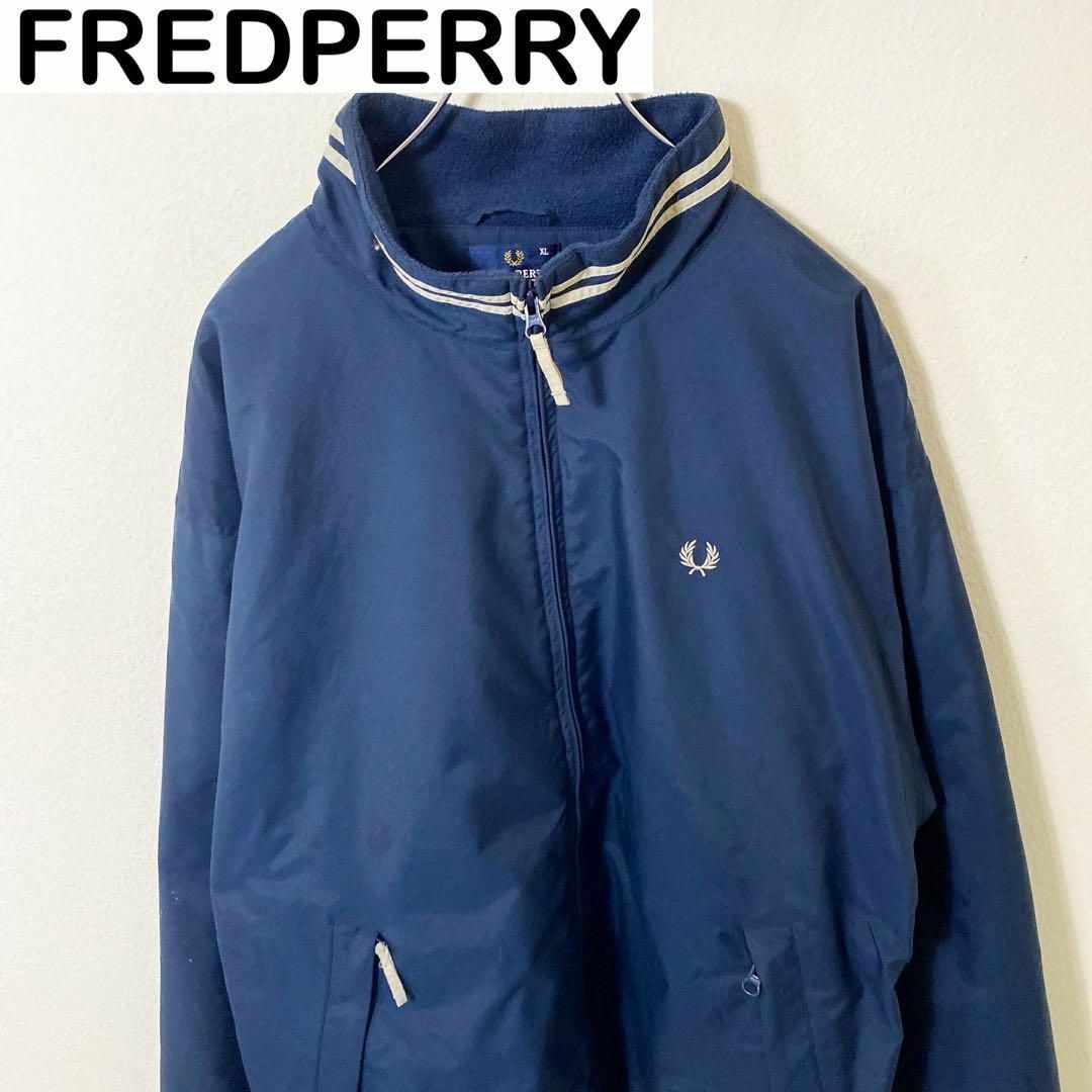 FREDPERRY フレッドペリー　刺繍ロゴ　ナイロン　ジャケット　古着 | フリマアプリ ラクマ