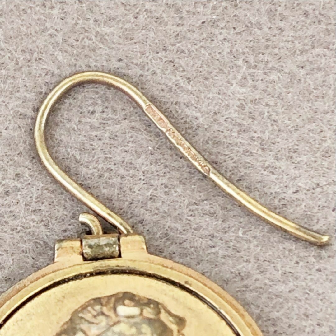 ボッテガ・ヴェネタ ピアス ゴールド コインモチーフ 保存袋 箱あり 2