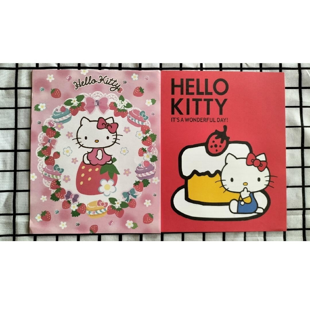 ハローキティ(ハローキティ)のHELLOKITTYレターセット２種類 ハンドメイドの文具/ステーショナリー(カード/レター/ラッピング)の商品写真