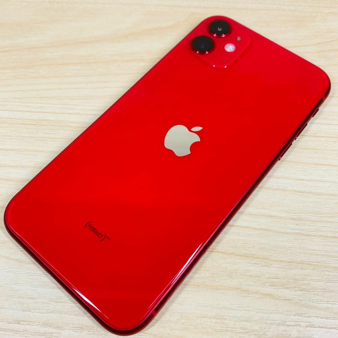 超美品 SIMﾌﾘｰ iPhone11 Red 128GB P3