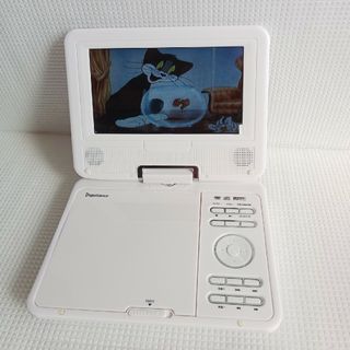 ７インチポータブルDVDプレーヤー 白DS-PP712WH(DVDプレーヤー)