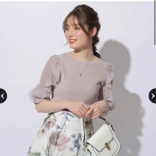 美品♡アプワイザーリッシェ　ラッフル袖ニット　ピンク　サイズ2